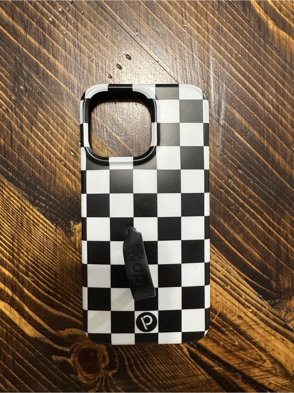 Loopy Checkerboard Phone Case - Black & White